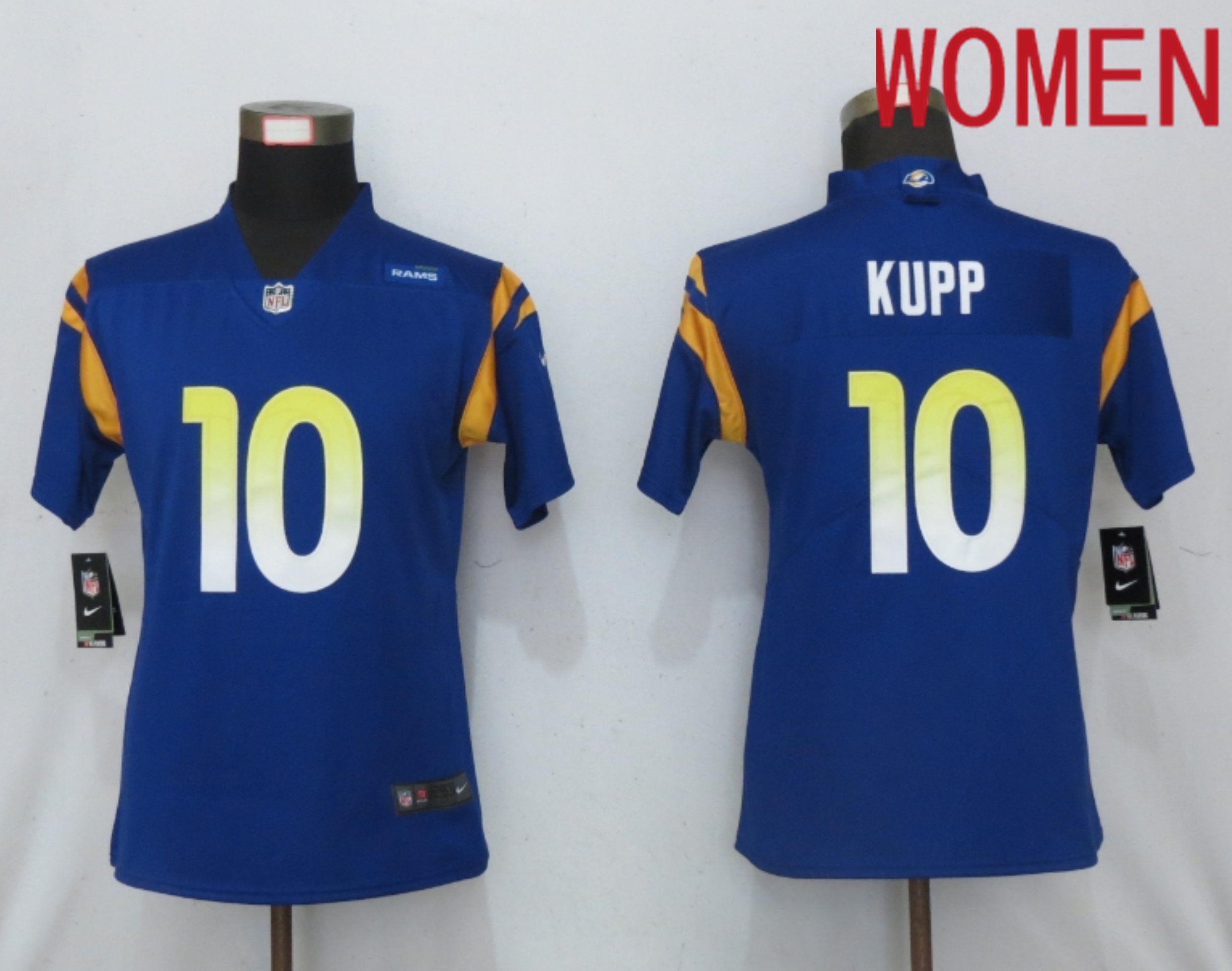Women Los Angeles Rams #10 Kupp Royal Los Angeles Rams Vapor Elite Playe Nike NFL Jerseys